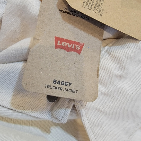 Levi's BAGGY TRUCKER JACKET (PLUS SIZE) In Barely Freezing NEW! - Picture 8 of 11